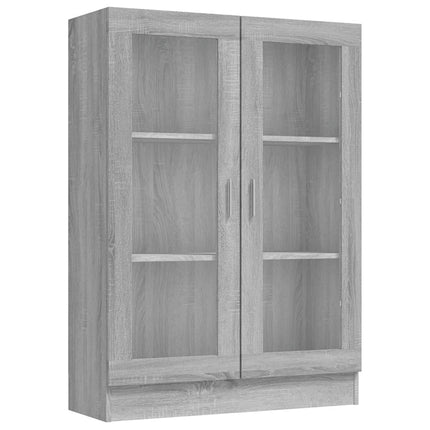 Mobile Vetrina Grigio Sonoma 82,5x30,5x115 cm Legno Multistrato