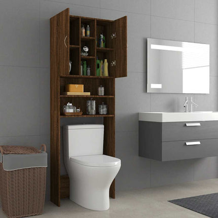 Mobile per Lavatrice Rovere Marrone 64x25,5x190 cm