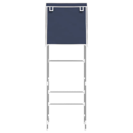 Rastrelliera per Bagno a 2 Livelli Blu 56x30x170 cm Ferro