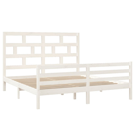 Giroletto Bianco in Legno Massello 180x200 cm Super King