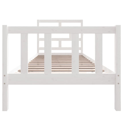 Giroletto Bianco in Legno Massello di Pino 90x190 cm Single