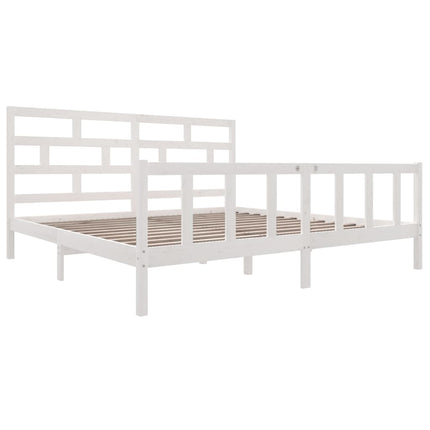 Giroletto Bianco in Legno Massello 180x200 cm Super King