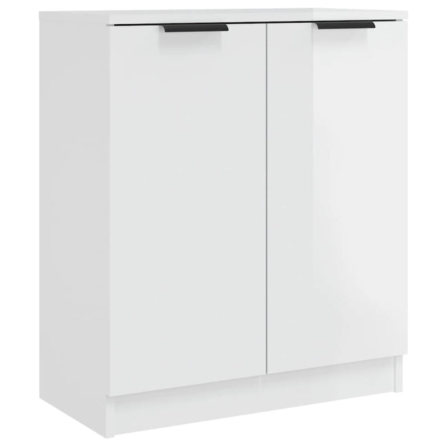 Credenza Bianco Lucido 60x30x70 cm in Legno tecnico