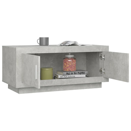 Tavolino Salotto Grigio Cemento 102x50x45 cm Legno Multistrato