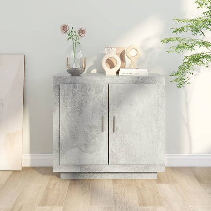 Credenza Grigio Cemento 80x40x75 cm in Legno Compensato