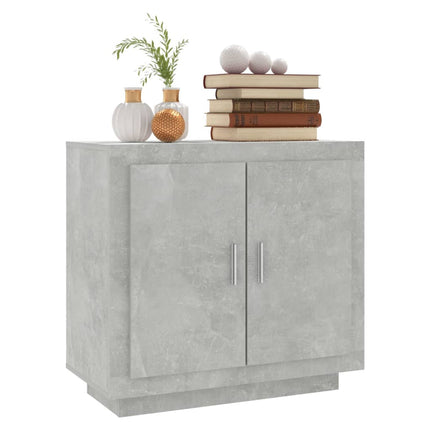 Credenza Grigio Cemento 80x40x75 cm in Legno Compensato