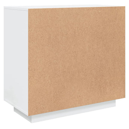 Credenza Bianco Lucido 80x40x75 cm in Legno Compensato