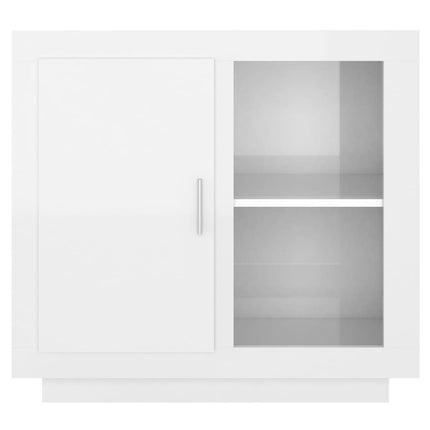 Credenza Bianco Lucido 80x40x75 cm