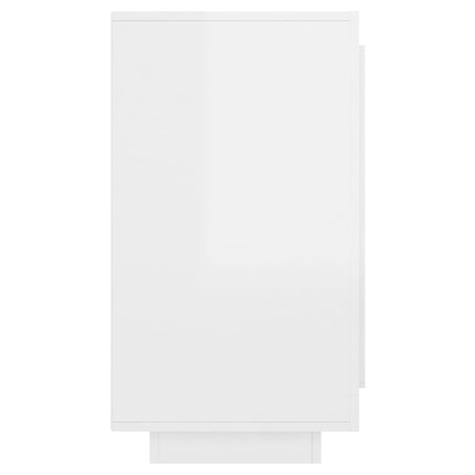 Credenza Bianco Lucido 80x40x75 cm