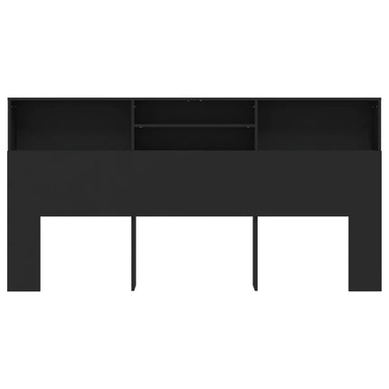 Testiera con Contenitore Nero 200x19x103,5 cm