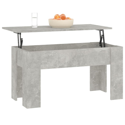 Tavolino Salotto Grigio Cemento 101x49x52 cm Legno Multistrato