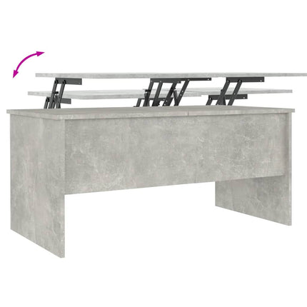Tavolino Grigio Cemento 102x50,5x46,5 cm in Legno Multistrato