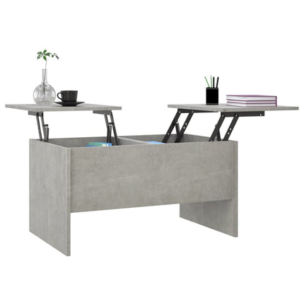 Tavolino Salotto Grigio Cemento 80x50x42,5 cm Legno Multistrato