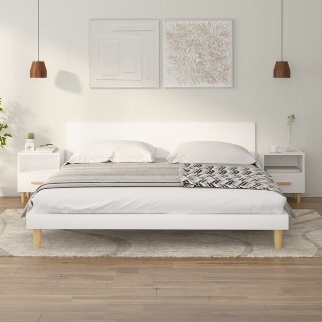 Comodini 2 pz Bianchi 40x35x47 cm