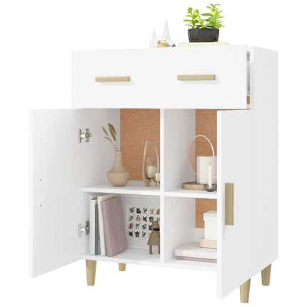 Credenza Bianca 69,5x34x89 cm in Legno Multistrato