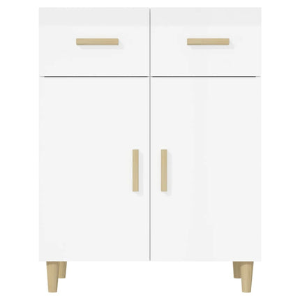 Credenza 69,5x34x89 cm in Legno Multistrato Bianco Lucido