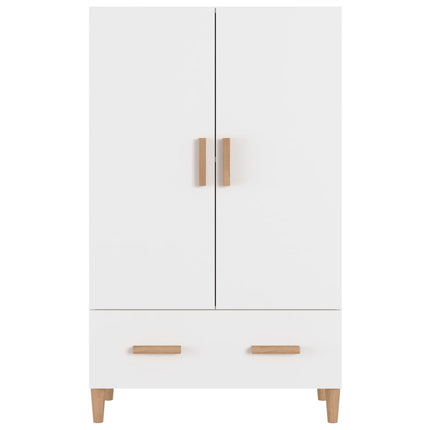 Credenza Bianca 70x31x115 cm in Legno Multistrato