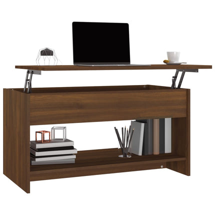 Tavolino Salotto Rovere Marrone 102x50x52,5cm Legno Multistrato