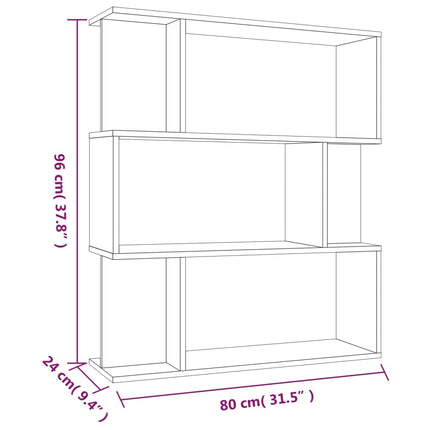 Libreria/Divisorio Rovere Marrone 80x24x96 cm Legno Multistrato