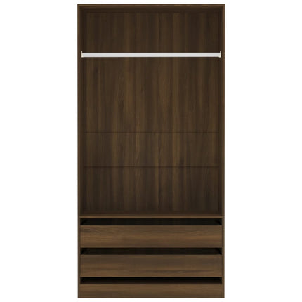 Armadio Rovere Marrone 100x50x200 cm in Legno Multistrato