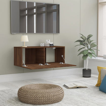 Mobile TV Rovere Marrone 80x30x30 cm Legno Multistrato