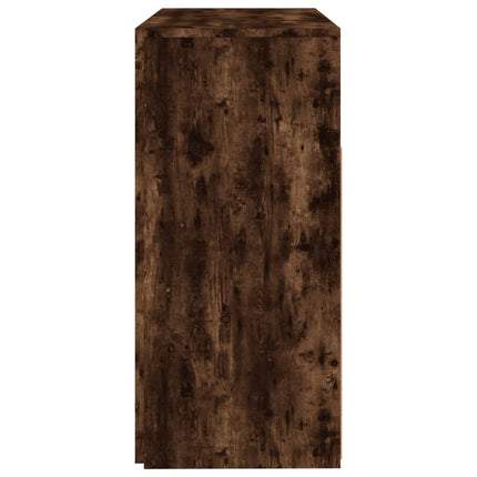 Credenza con Luci LED Rovere Fumo 80x35x75 cm