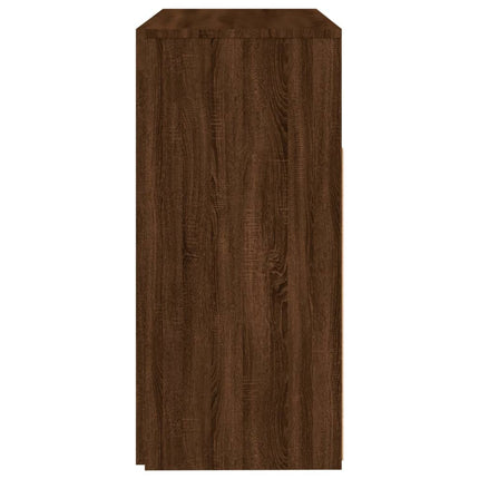 Credenza con Luci LED Rovere Marrone 80x35x75 cm