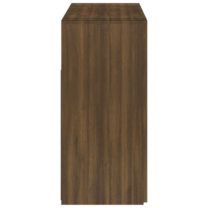 Credenza con Luci LED Rovere Marrone 115,5x30x75 cm
