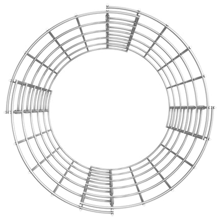 Fioriere Gabbione Circolare 3 pz in Acciaio Zincato Ã˜30x50 cm