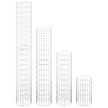 Fioriere Rialzate Gabbioni Circolari 4 pz ÃƒËœ30x50/100/150/200 cm