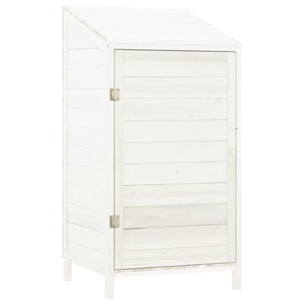 Capanno da Giardino Bianco 55x52x112 cm Legno Massello di Abete