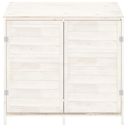 Capanno da Giardino Bianco 102x52x112cm Legno Massello di Abete