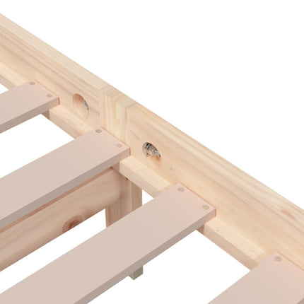 Giroletto senza Materasso Ambrato in Legno Massello 140x200 cm