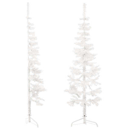 Albero Natale Artificiale Sottile a MetÃ  Supporto Bianco 150 cm