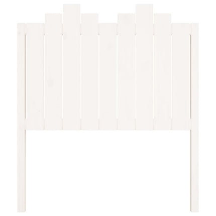 Testiera per Letto Bianca 96x4x110 cm in Legno Massello di Pino