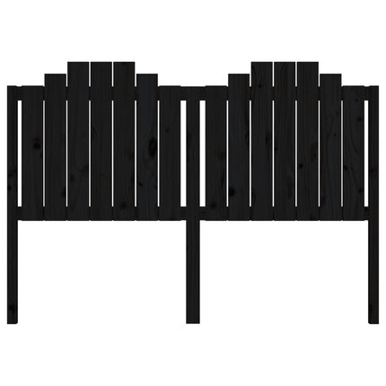 Testiera per Letto Nera 166x4x110 cm in Legno Massello di Pino