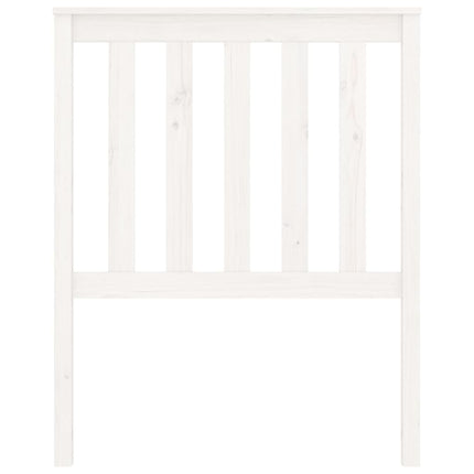 Testiera per Letto Bianca 81x6x101 cm in Legno Massello di Pino
