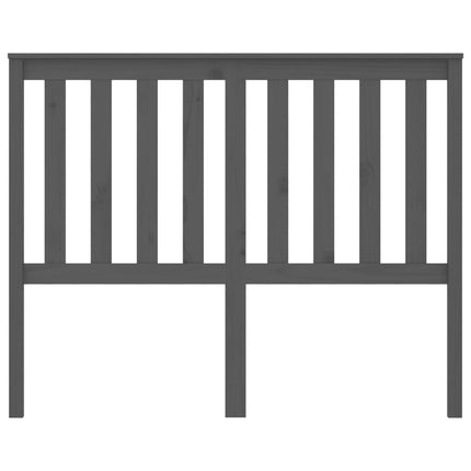 Testiera per Letto Grigia 126x6x101cm in Legno Massello di Pino