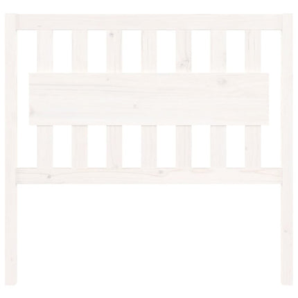 Testiera per Letto Bianca 105,5x4x100 cm Legno Massello di Pino
