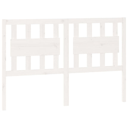 Testiera per Letto Bianca 140,5x4x100 cm Legno Massello di Pino