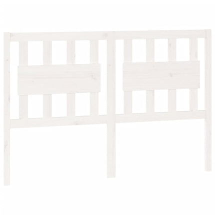 Testiera per Letto Bianca 145,5x4x100 cm Legno Massello di Pino