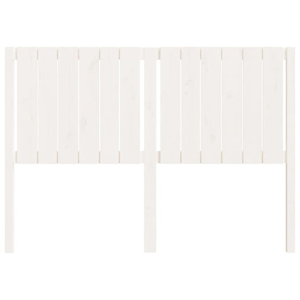 Testiera per Letto Bianca 140,5x4x100 cm Legno Massello di Pino