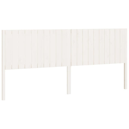 Testiera per Letto Bianca 205,5x4x100 cm Legno Massello di Pino