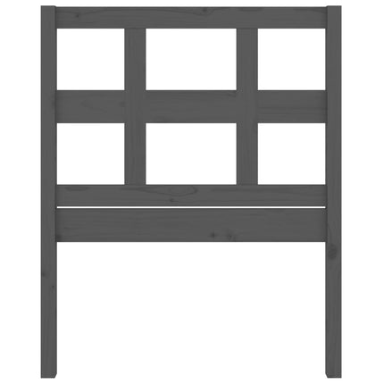 Testiera per Letto Grigia 95,5x4x100 cm Legno Massello di Pino