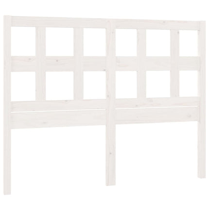 Testiera per Letto Bianca 140,5x4x100 cm Legno Massello di Pino