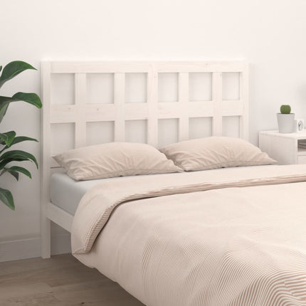 Testiera per Letto Bianca 140,5x4x100 cm Legno Massello di Pino