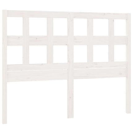 Testiera per Letto Bianca 145,5x4x100 cm Legno Massello di Pino