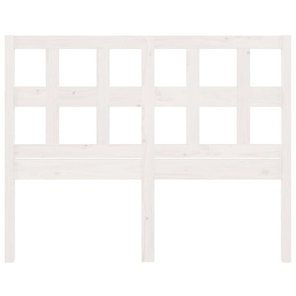 Testiera per Letto Bianca 155,5x4x100 cm Legno Massello di Pino
