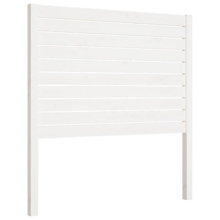 Testiera per Letto Bianca 81x4x100 cm in Legno Massello di Pino