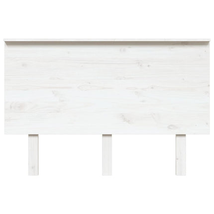 Testiera per Letto Bianca 124x6x82,5 cm Legno Massello di Pino
